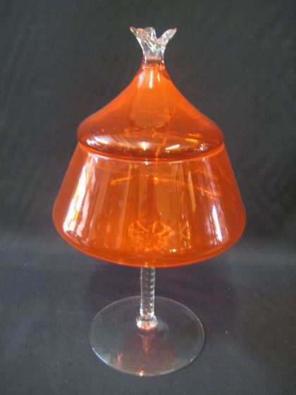 1960's Orange Glass  SOLD